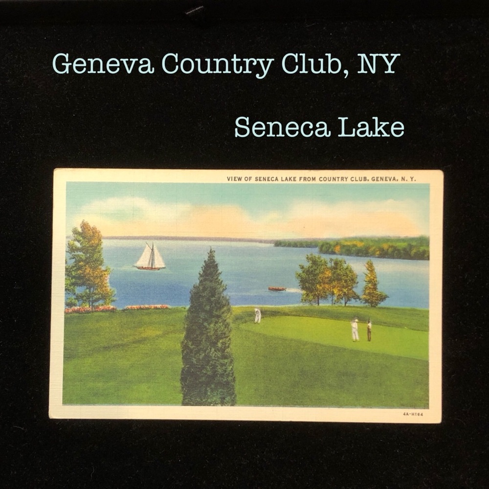 Vintage Geneva Country Club New York Postcard Art